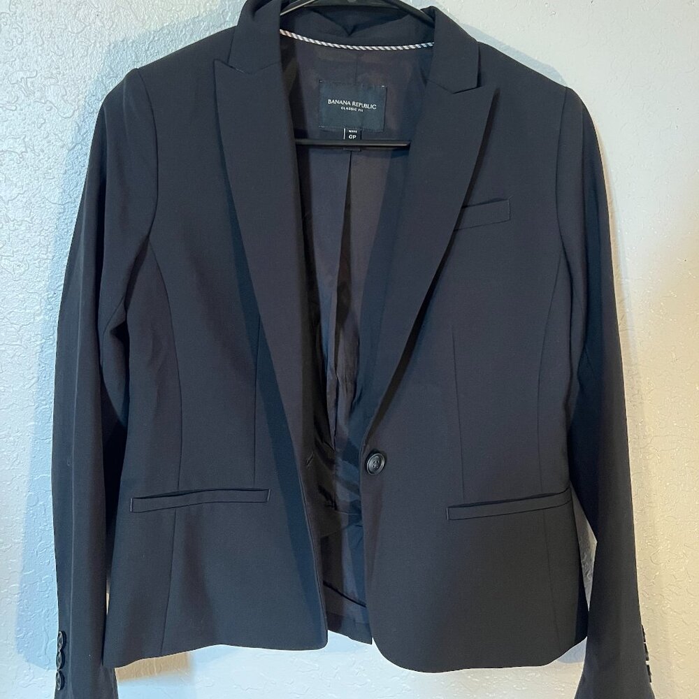 Black Blazer Petite Banana Republic